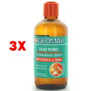3 X Geomar Corpo Olio Di Mandorle Dolci Puro Al 100% Nutriente Ed Elasticizzant
