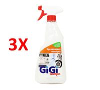 3 X Gigi Lampo Detergente Sgrassatore Marsiglia Spray 750 Ml