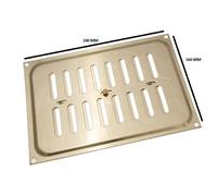 3 X Griglie Di Ventilazione In Ottone Lucido Hit &Amp; Miss 9 X 6 Pollici | On