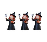 3 x Halloween Witch - Halloween Witch Decor | Miniature Figurines Table Decor | 3 Pieces Statue Party Supplies for Indoor Outdoor Apartment Farmhouse Fireplace Bookshelf Desk Table Garden Yard