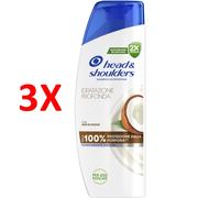 3 X Head & Shoulders Shampoo Antiforfora Idratazione Profonda Con Olio Di Cocco