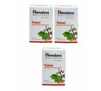 3 x Himalaya Tulasi Tulsi 180 compresse per il benessere respiratorio scadenz...