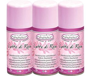 3 X HygienFresh Spray Deodorante Salva Tessuti e Ambiente LATTE DI ROSA 150 ML