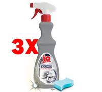 3 X Io Splendo Detergente Spray Acciaio 625 Ml. Pulisce Lucida Protegge