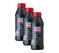 3 x Liqui Moly 1524 Racing Fork Olio di Forcella (Vollsynthetisch 15 W Heavy 500 ML