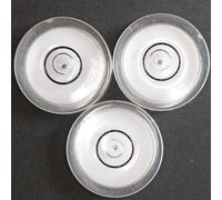3 x Livelle sferiche ad alcol bolla in acrilico con sfera guida in metallo
