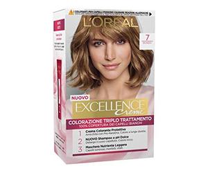 3 X L'OREAL EXCELLENCE CREME 7 BIONDO Tintura per capelli colorazione colorante