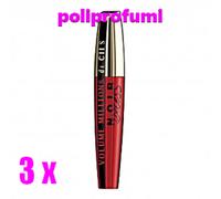 3 X L'Oréal mascara volume million de cils extra-black 10 ml