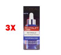 3 X L'oreal Revitalift Laser Siero Retinolo Puro Notte 30 Ml Anti Rughe Profond