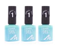 3 x Manhattan Super Gel Smalto 098 Never Blue With You 12ml Gel Manicure