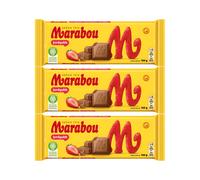 3 x Marabou Jordgubb 160 g - Cioccolato al latte con pezzi di fragole