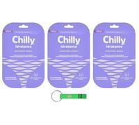3 x maschera intima Chilly - Maschera intima idratante - Maschera Intima Idratante - Effetto anti-secchezza - Ogni confezione contiene una maschera + portachiavi Beni Culinari