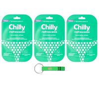 3 x maschera intima Chilly - Maschera intima rinfrescante - ideale per rinfrescare la pelle - Ogni confezione contiene una maschera + portachiavi Beni Culinari