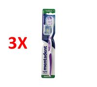 12 X Mentadent Spazzolino Da Denti Protezione Carie 42mm Setole Medie