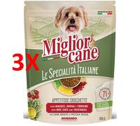 3 X Migl.cane Le Specialita' Italiane Crocchette Con Manzo Avena E Verdure Bust