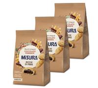 3 X Misura Biscotti Integrali Ripieni di Cioccolato Fondente | 100% Farina Integrale | Ricchi in Fibre | Confezione da 260 grammi Un frollino unico con un cuore morbido