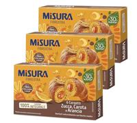 3 X Misura Cornetti alla Zucca, Carota e Arancia 100% Farina Integrale 308 gr Una morbida pasta sfoglia lievitata naturalmente con lievito madre e una golosa farcitura