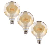3 X Müller-Licht LED Spirale Filamento G125 Globo 4W = 25W E27 Extra Caldo 2000K [EEK: G]
