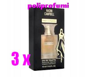 3 x NAOMI CAMPBELL Prèt a Porter Edt vapo 15ml