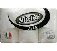 3 x NICKY Carta Igienica 3 Veli Elite 12 Rotoli 12 PEZZI