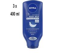 3 x NIVEA latte corpo in doccia "Body Milk" - per pelle secca - 400 ml