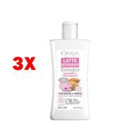 3 X Omia Ecobio Latte Detergente Idratante Mandorla Viso Occhi 200 Ml