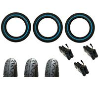 3 X Out N Circa Pinza 12 1/2 " x 2 1/4 + Curve Valvola Tubi & Passeggino Gomme