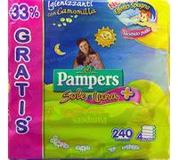3 x PAMPERS Salviettine Bimbo Sole E Luna Ricarica 240 Pezzi