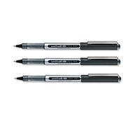 3 x penne roller Uni-Ball Eye a punta fine UB150 0,5 mm, punta da 0,3 mm, colore: nero