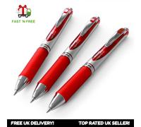 3 X Pentel BL77 Energel Retraibile Gel a Sfera Penne - 0.7mm Punta - Rosso Ink