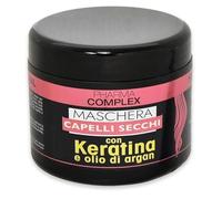 3 x Pharma Complex Maschera Capelli Secchi con Keratina e Olio di Argan 500 ml