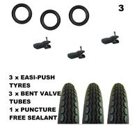 3 X Phil E Teds Passeggino Stoller Pneumatici 12 1/2 " x 2 1/4 + Curve Valve