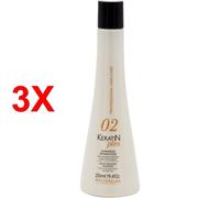 3 X Phyto 02 Keratin Plex Shampoo Riparatore Capelli Danneggiati 250 Ml