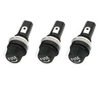 3 x Portafusibile pannello per fusibili in vetro e ceramica 5 x 20 mm Portafusibili