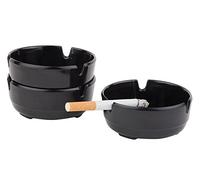 '3 X Posacenere "Casual in melamina in Nero, Xtra prezzo valore/Ø 8 cm, altezza: 3 cm | Sun