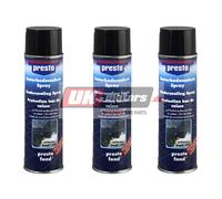 3 X Presto Protezione Sottoscocca Spray UBS Nero 306017 500ml Base Di Bitume