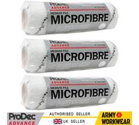 3 X Prodec 22.9cm x4.4cm Microfibra Manica Medio Pila Pittura Rullo Cover Liscio
