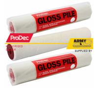 3 X Prodec 30.5cm Doppio Braccio Lucido Pila Mohair Tessuto Ricarica Paint Rullo