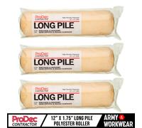 3 X ProDec 30.5cm Lungo Pila Poliestere Rullo Pittura Manica Emulsione Muratura