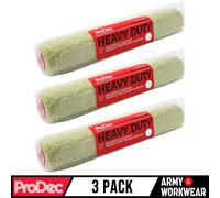 3 X ProDec 38.1cm Resistente Tessuto Acrilico Rullo Pittura Maniche Emulsione