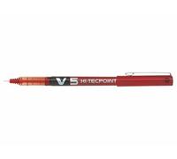 3 x Red Pilot V5 HI-Techpoint Penne 0,5 mm