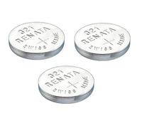 3 x Renata 321 Batteria Orologio Realizzazione Svizzera Argento Ossido 1.5v (SR616SW) Conosciute Anche Come SR616SW, SR65, SR616, SB-AF/DF, 280-73, DA, V321 , D321, GP321, 611, 321