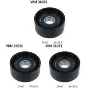 3 x Rullo cinghia trapezoidale SKF per DACIA, FORD, MITSUBISHI, NISSAN, OPEL