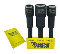 3 x SabreCut SCENDK1 Set di chiavi a bussola per dado esagonale a 8 mm 10 mm 13 mm per dado per avvitatori a percussione