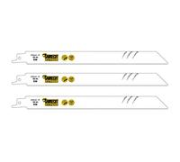 3 x SabreCut SCRS1122HF_3 225mm 10 TPI S1122HF Lame per sega universale per taglio rapido di legno e metallo compatibili con Bosch Dewalt Makita e molti altri