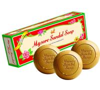 3 x sapone per sandali Mysore con puro olio di sandalo 150 grammi ciascuno un...