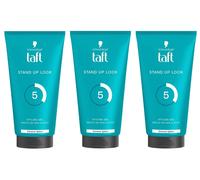 3 x Schwarzkopf Taft Stand Up Look Hair Styling Modelling Power Gel 3 x 150 ml