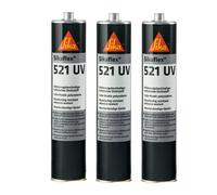 3 X Sikaflex 521 UV Bianco 300Ml Polimerico Ibrido Sigillante