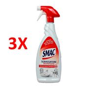 3 X Smac Sgrassatore Disinfettante Trigger 650 Ml Elimina Batteri