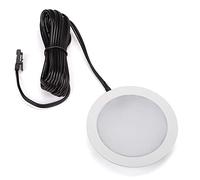3 x SO-TECH® Faretto da incasso a LED GIULIA 12V 3W Bianco caldo - 2700K / 65 x 12 mm/Bianco Lucido Luce da incasso per mobili